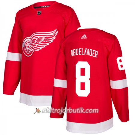 Män Ishockey Detroit Red Wings Tröja Justin Abdelkader 8 Adidas 2017-2018 Röd Authentic